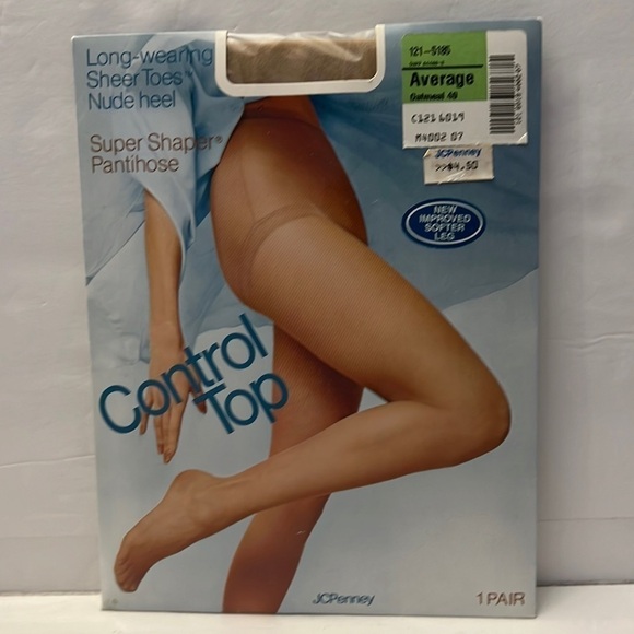JC Penney Control Top Super Shaper Pantyhouae Size Average NOS - Picture 1 of 5